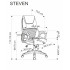Steven Fotel Gabinetowy Czarny / Popielaty Halmar