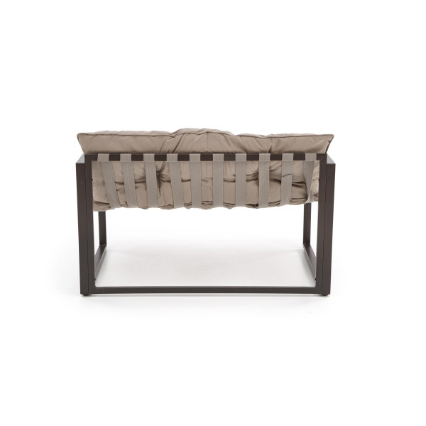 Shark Zestaw Ogrodowy ( Sofa + Fotel 2X + Ława ), Ciemny Brąz / Cappuccino Halmar
