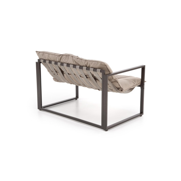 Shark Zestaw Ogrodowy ( Sofa + Fotel 2X + Ława ), Ciemny Brąz / Cappuccino Halmar
