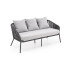 Rocca Zestaw Ogrodowy ( Sofa + Fotel 2X + Ława ), Ciemny Popiel / Jasny Popiel Halmar