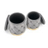 Polly Zestaw 2 Puf, Popiel Halmar