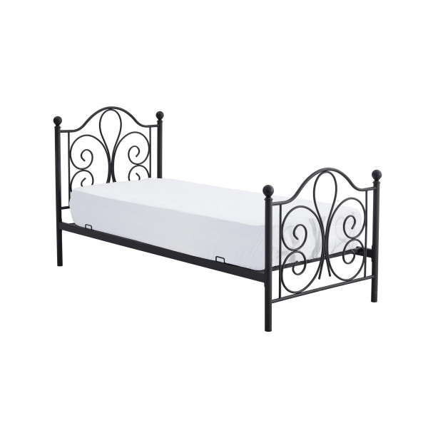 Panama 90 Cm Łóżko Metalowe Czarny