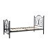 Panama 90 Cm Łóżko Metalowe Czarny
