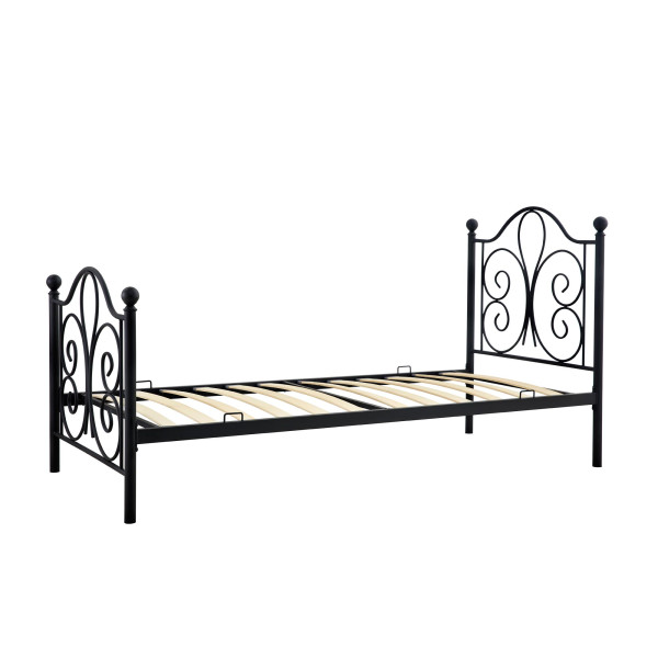 Panama 90 Cm Łóżko Metalowe Czarny