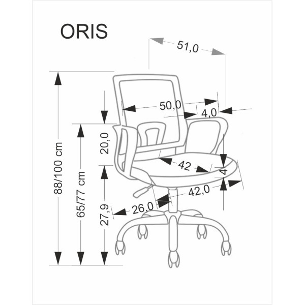 Oris Fotel Obrotowy, Wielokolorowy Halmar