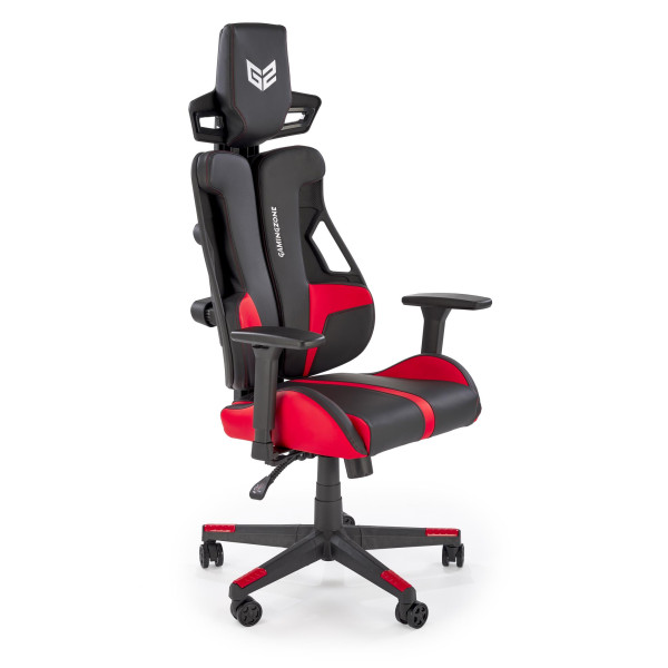 Nitro Fotel Gabinetowy Eco Skóra / Tkanina, Czarny / Czerwony Halmar