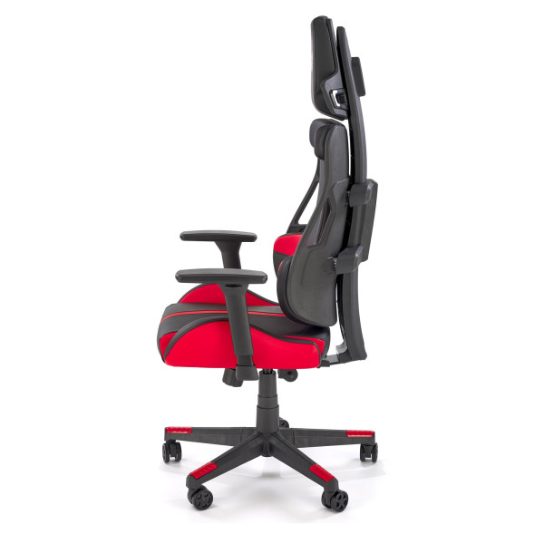 Nitro Fotel Gabinetowy Eco Skóra / Tkanina, Czarny / Czerwony Halmar