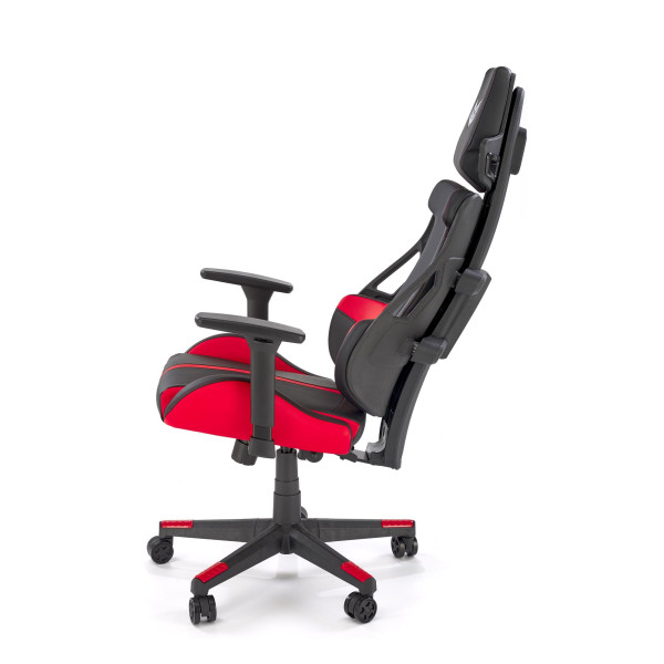 Nitro Fotel Gabinetowy Eco Skóra / Tkanina, Czarny / Czerwony Halmar