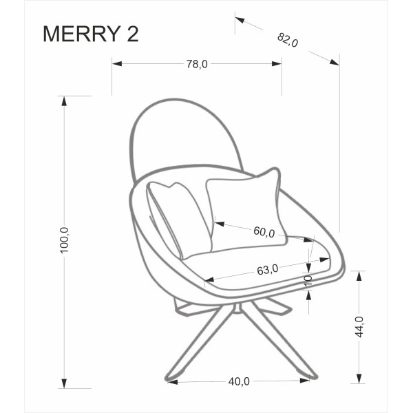 Merry 2 Fotel Wypoczynkowy Z Funkcją Obracania, Kremowy Halmar