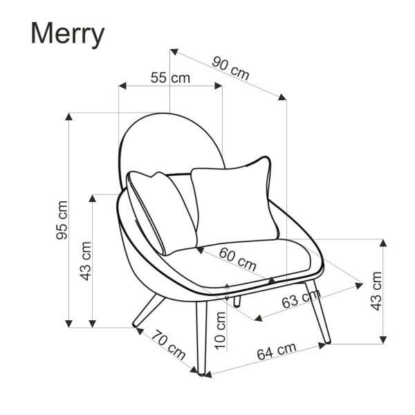 Merry Fotel Wypoczynkowy, Kremowy Halmar
