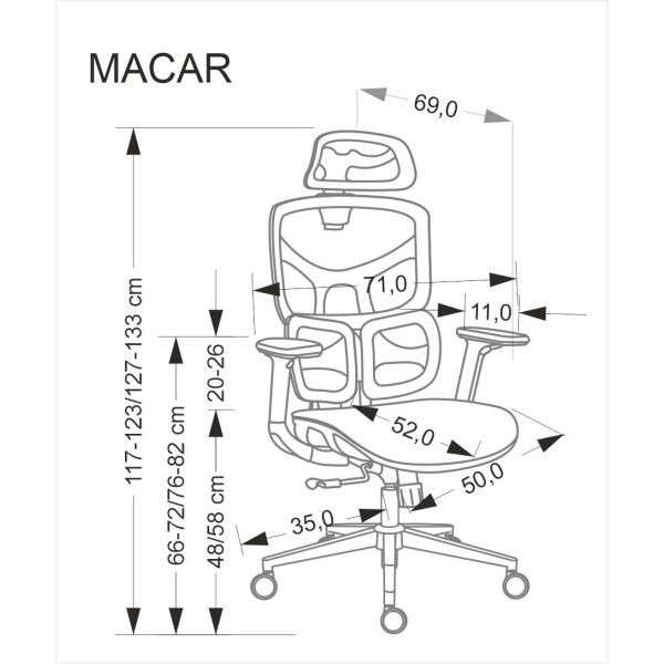Macar Fotel Gabinetowy, Czarny Halmar