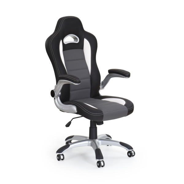 Lotus Fotel Gabinetowy Czarno-Popielaty Halmar