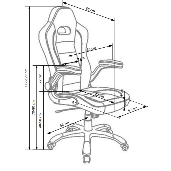 Lotus Fotel Gabinetowy Czarno-Popielaty Halmar