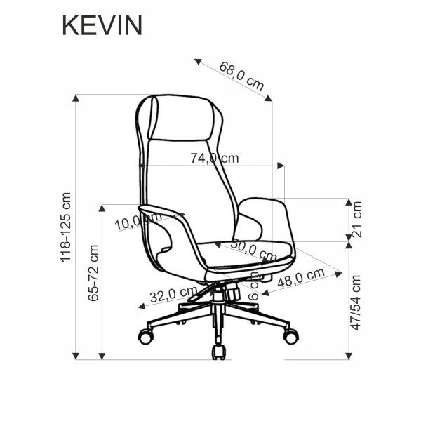 Kevin Fotel Gabinetowy J.popielaty Halmar