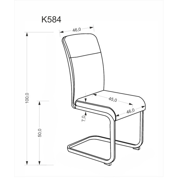 K584 Krzesło Beżowy / Kaszmir Halmar