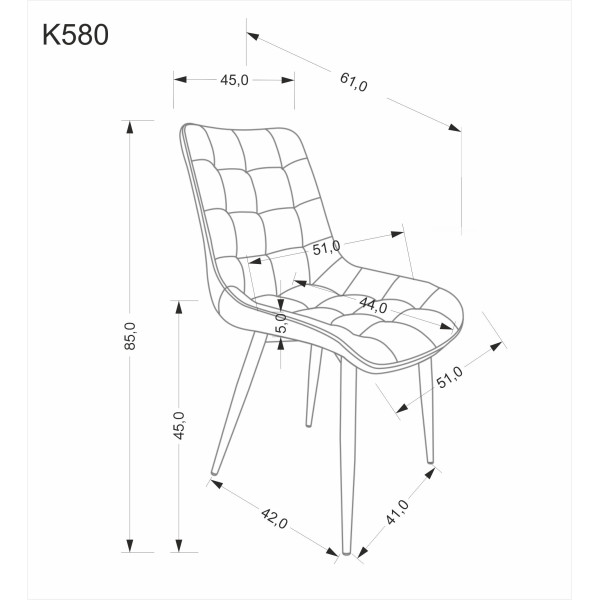 K580 Krzesło, C.zielony Halmar