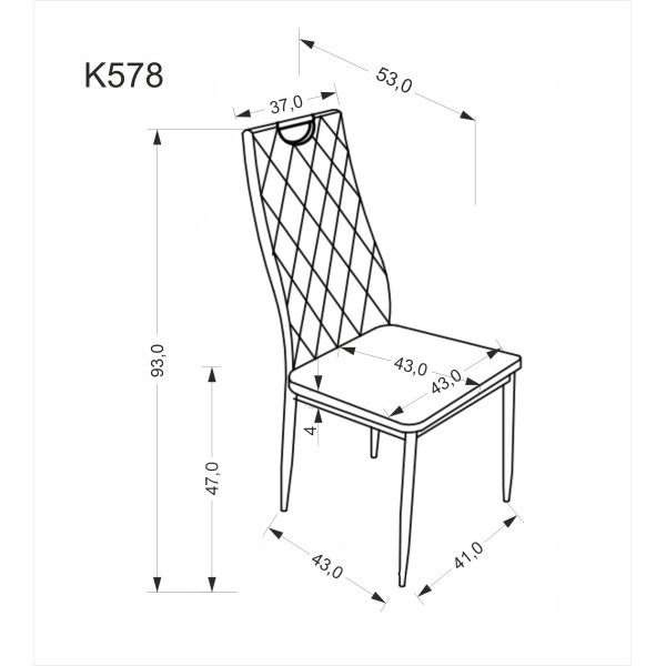 K578 Krzesło Czarny / Srebrny Halmar