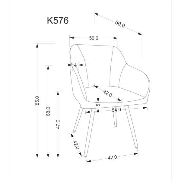 K576 Krzesło Oliwkowy Halmar