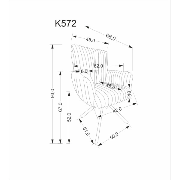 K572 Krzesło Kremowy Halmar