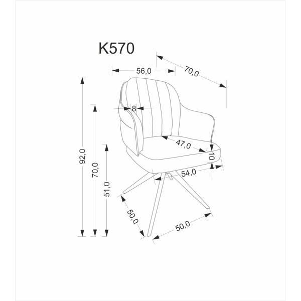 K570 Krzesło Cynamonowy Halmar