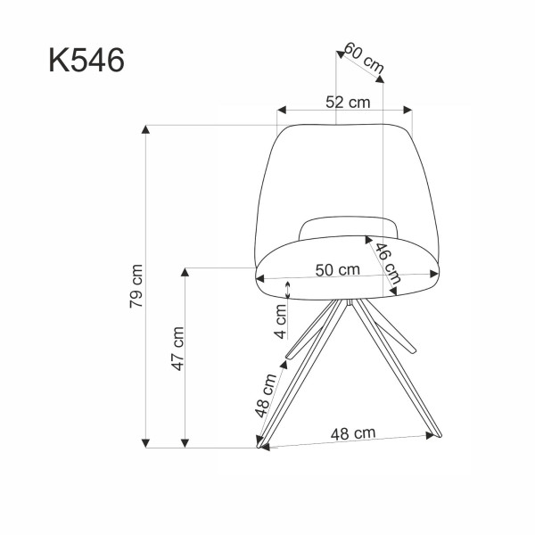 K546 Krzesło Musztardowy Halmar