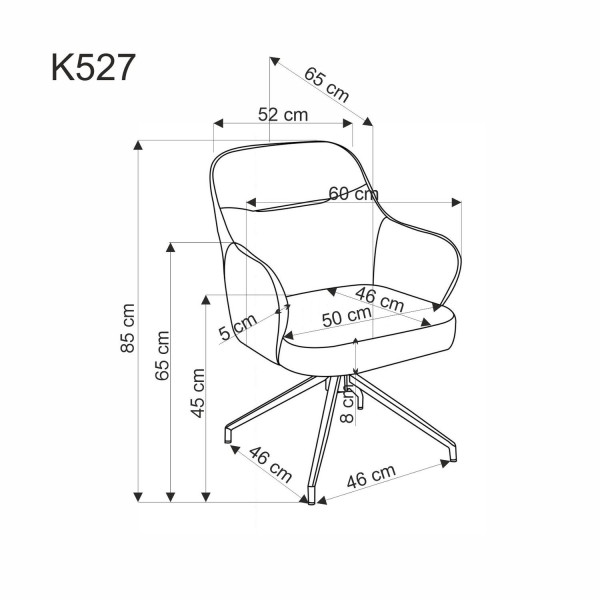 K527 Krzesło Brązowy / Beżowy Halmar