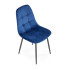 K417 Krzesło Granatowy Velvet Halmar