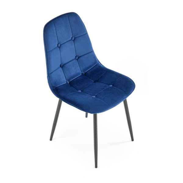 K417 Krzesło Granatowy Velvet Halmar