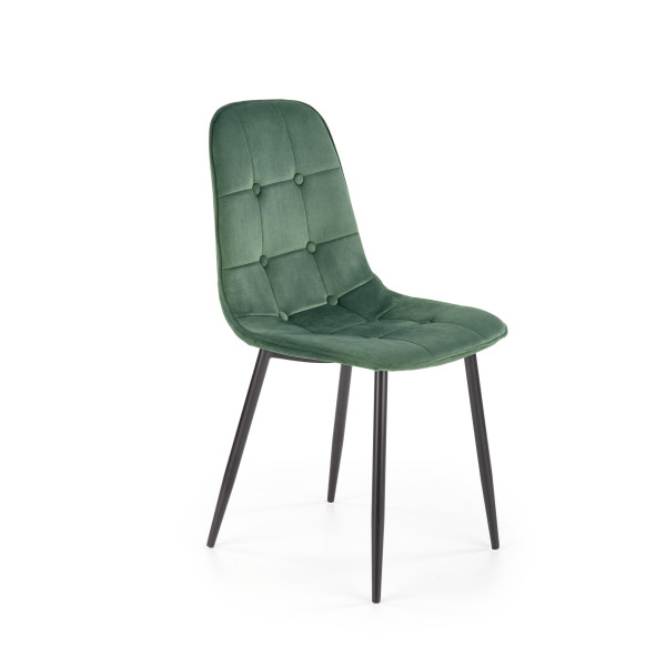 K417 Krzesło Ciemny Zielony Velvet Halmar