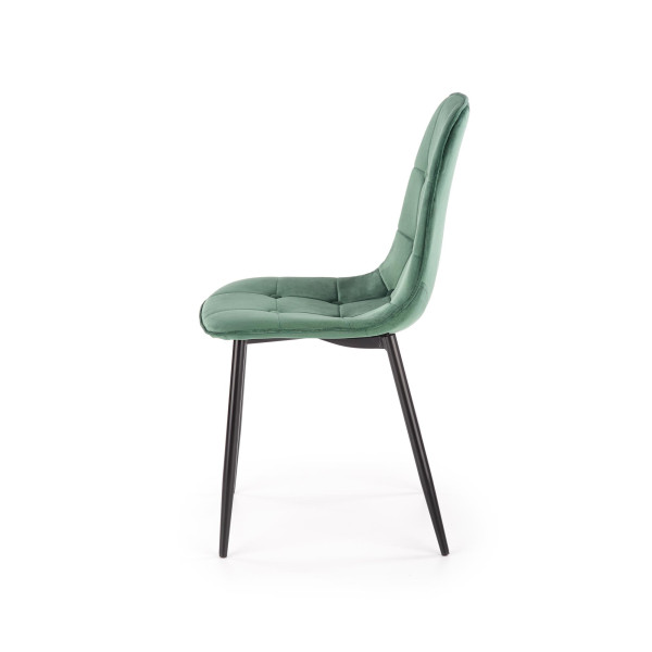 K417 Krzesło Ciemny Zielony Velvet Halmar