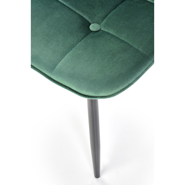 K417 Krzesło Ciemny Zielony Velvet Halmar