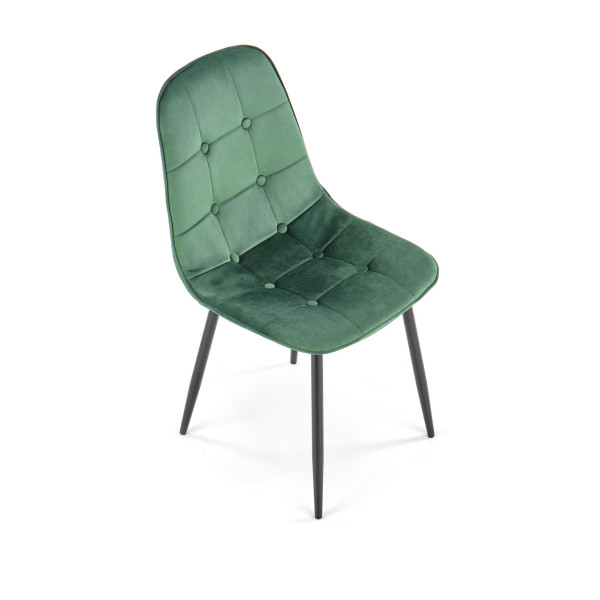 K417 Krzesło Ciemny Zielony Velvet Halmar