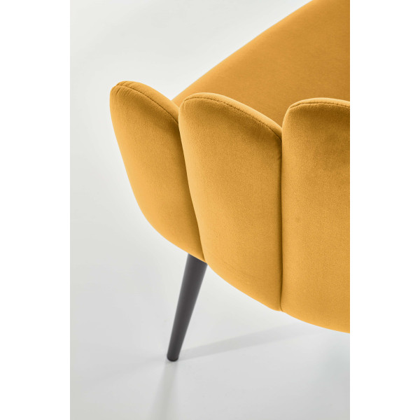 K410 Krzesło Musztardowy Velvet Halmar