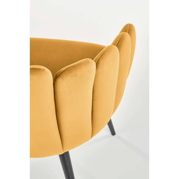 K410 Krzesło Musztardowy Velvet Halmar