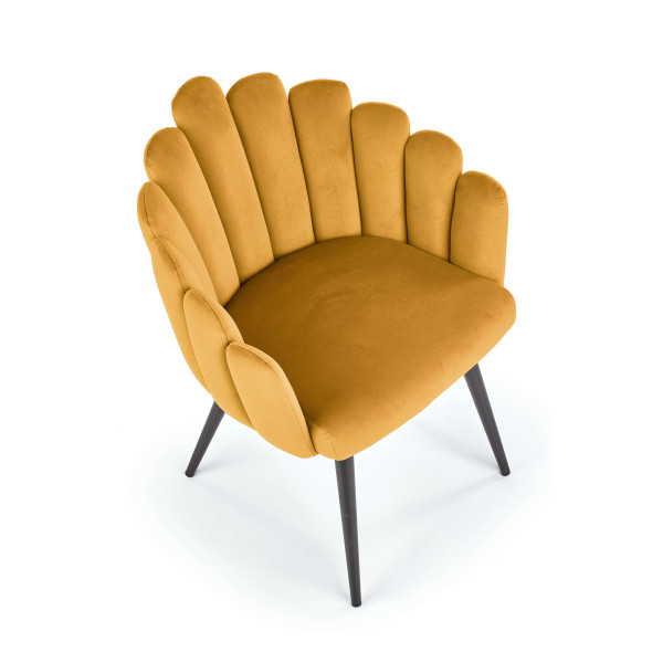 K410 Krzesło Musztardowy Velvet Halmar