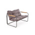 Hudson, Zestaw Ogrodowy ( Sofa, Fotel 2X, Ława ), Popielaty / Brązowy Halmar