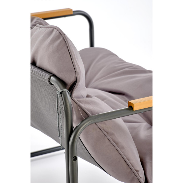 Hudson, Zestaw Ogrodowy ( Sofa, Fotel 2X, Ława ), Popielaty / Brązowy Halmar