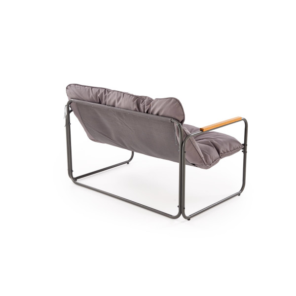 Hudson, Zestaw Ogrodowy ( Sofa, Fotel 2X, Ława ), Popielaty / Brązowy Halmar