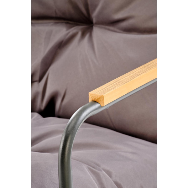 Hudson, Zestaw Ogrodowy ( Sofa, Fotel 2X, Ława ), Popielaty / Brązowy Halmar