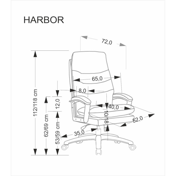 Harbor Fotel Gabinetowy Czarny Halmar