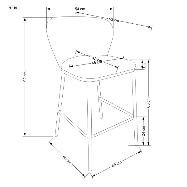 H119 Hoker Kremowy Halmar
