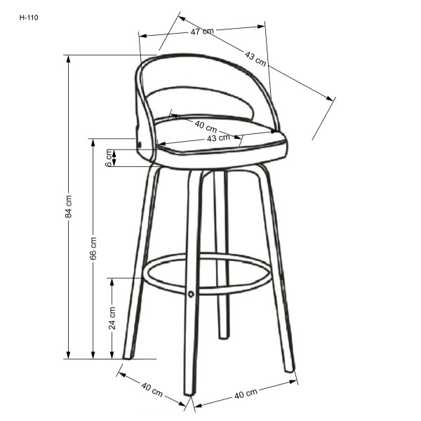 H110 Hoker Kremowy / Orzechowy Halmar