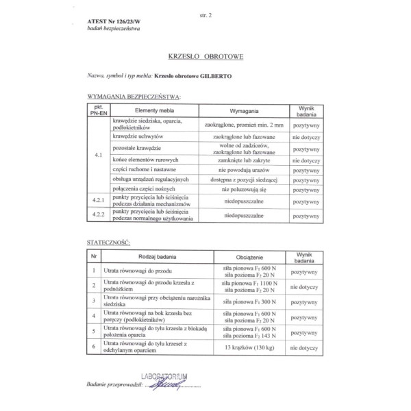 Gilberto Fotel Gabinetowy Czarny Halmar
