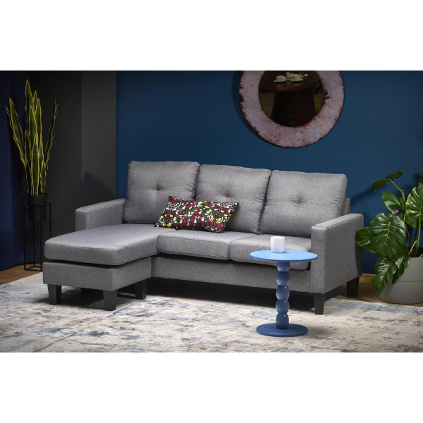Gerson Sofa Z Podnóżkiem Popielaty Halmar