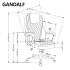 Gandalf Fotel Gabinetowy Czarny / Popielaty Halmar
