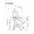Ethan Fotel Gabinetowy Popielaty Halmar