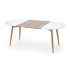 Edward Stół Rozkładany Dąb Miodowy / Biały  Nogi: Dąb Miodowy Halmar