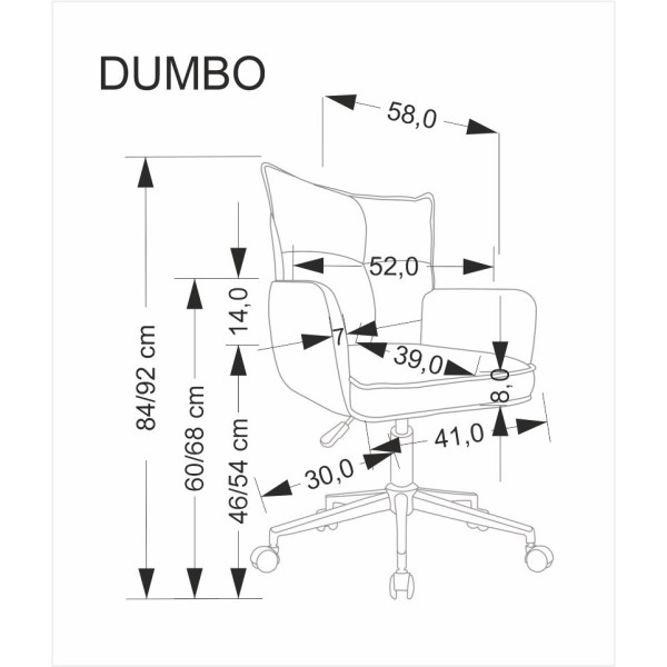 Dumbo Fotel Obrotowy Jasny Różowy Halmar