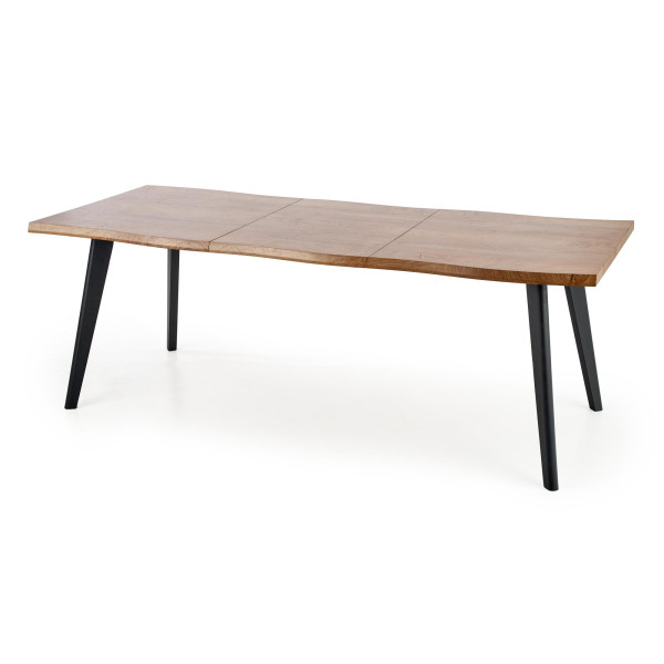 Dickson Stół Rozkładany 150-210/90 Cm, Blat - Naturalny, Nogi - Czarny Halmar
