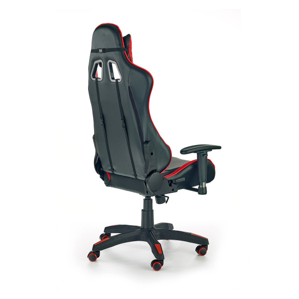 Defender Fotel Gabinetowy Czarno-Czerwony Halmar